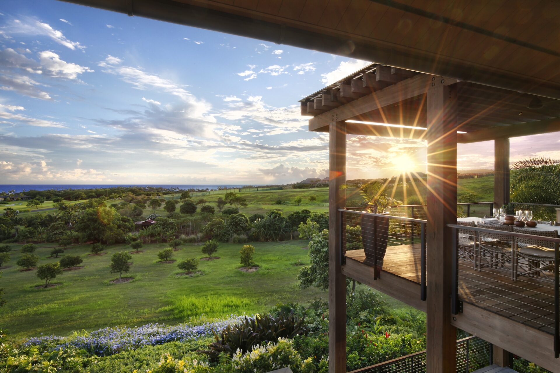 Kauai estate sunset 